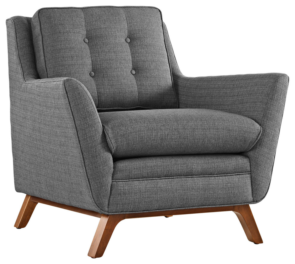 Beguile Fabric Armchair   Midcentury   Armchairs And Accent Chairs   by Homesquare  Houzz