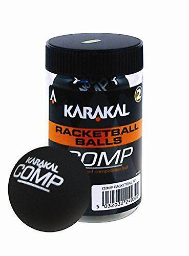 Karakal Competition Ball Black Squash Court Rubber Racketball Tub - Pack of 2