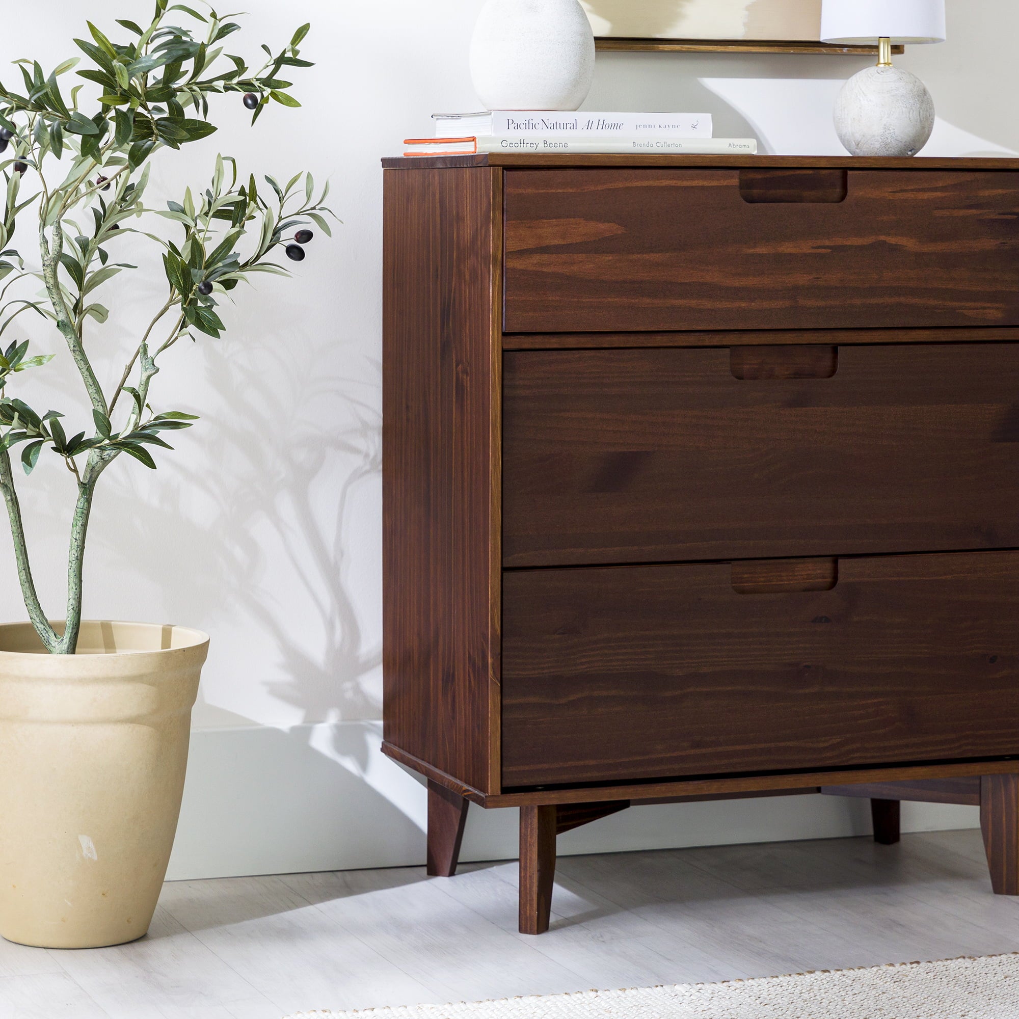 Bellamy Studios Sonoma 3-Drawer Solid Wood Walnut Dresser