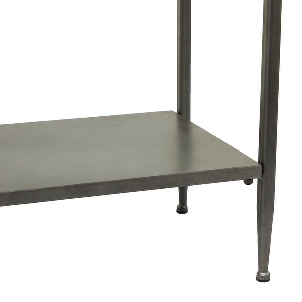 Brown Metal Industrial Console Table - 49 x 14 x 32