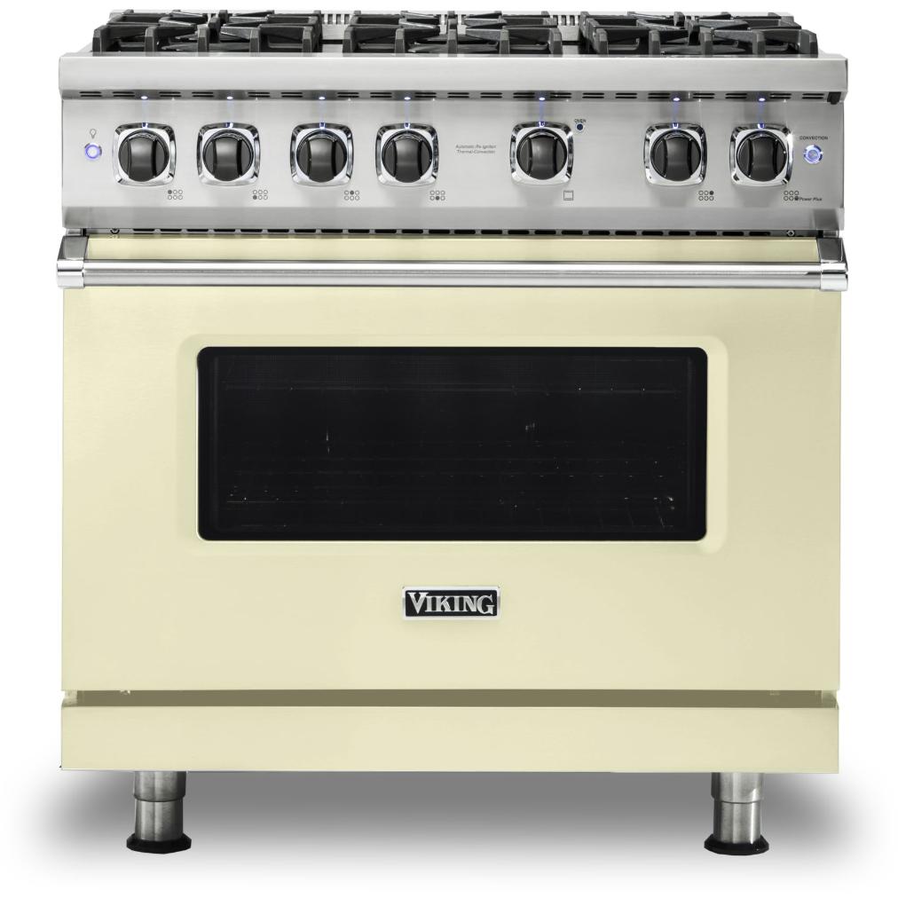 Viking 36-inch Freestanding Gas Range with GourmetGlo VGR536-6BVCLP