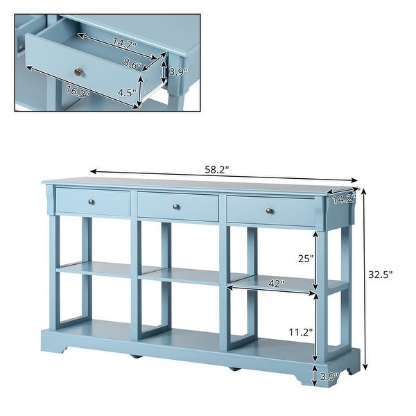 Console Table with Ample Storage for Entryway Living Room