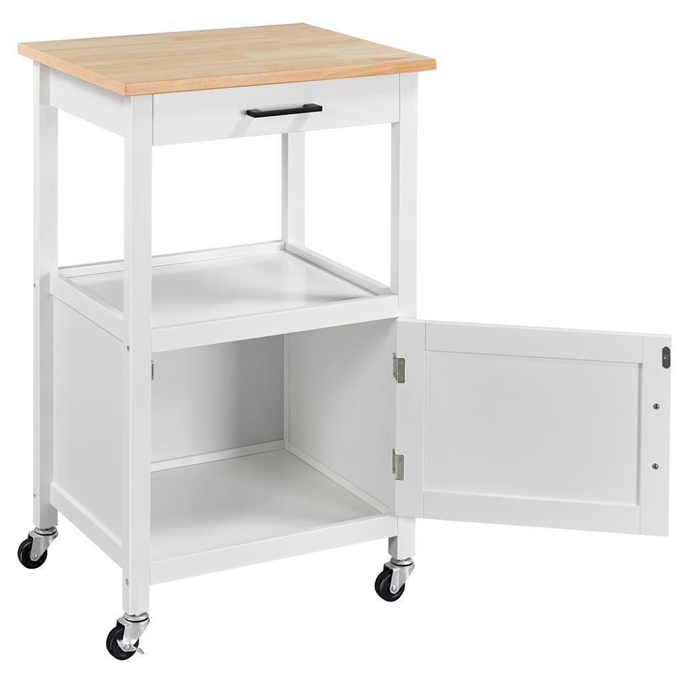 Rolling Kitchen Cart for Dining Rooms Kitchens White