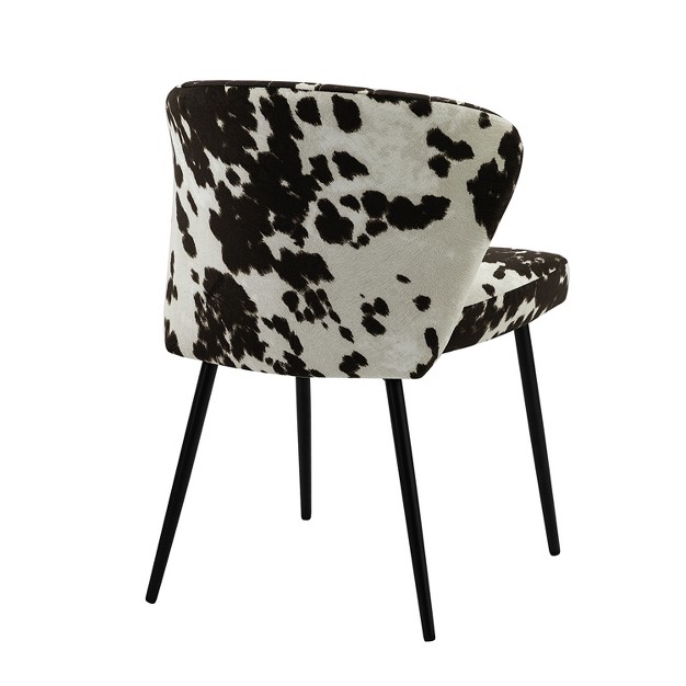 Bonatti Living Room Accent Side Chair With Animal Print Karat Home