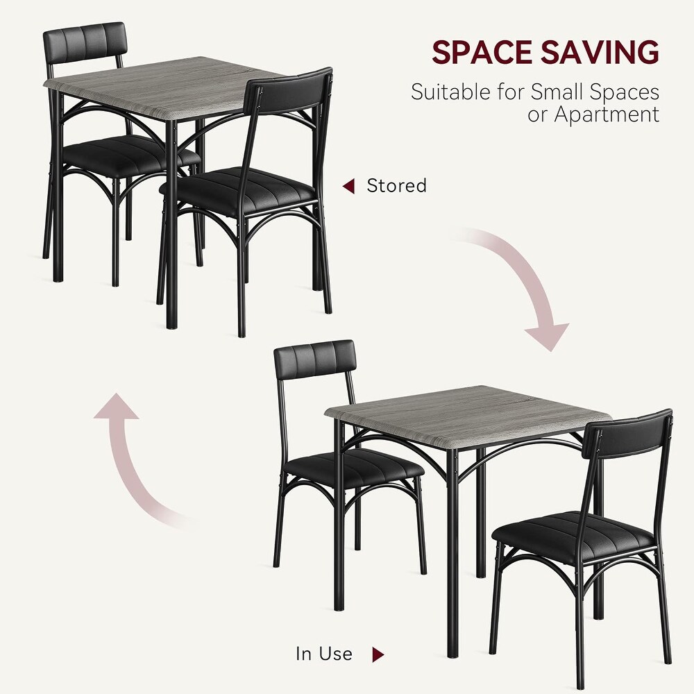 3 Piece Dining Table Set for 2