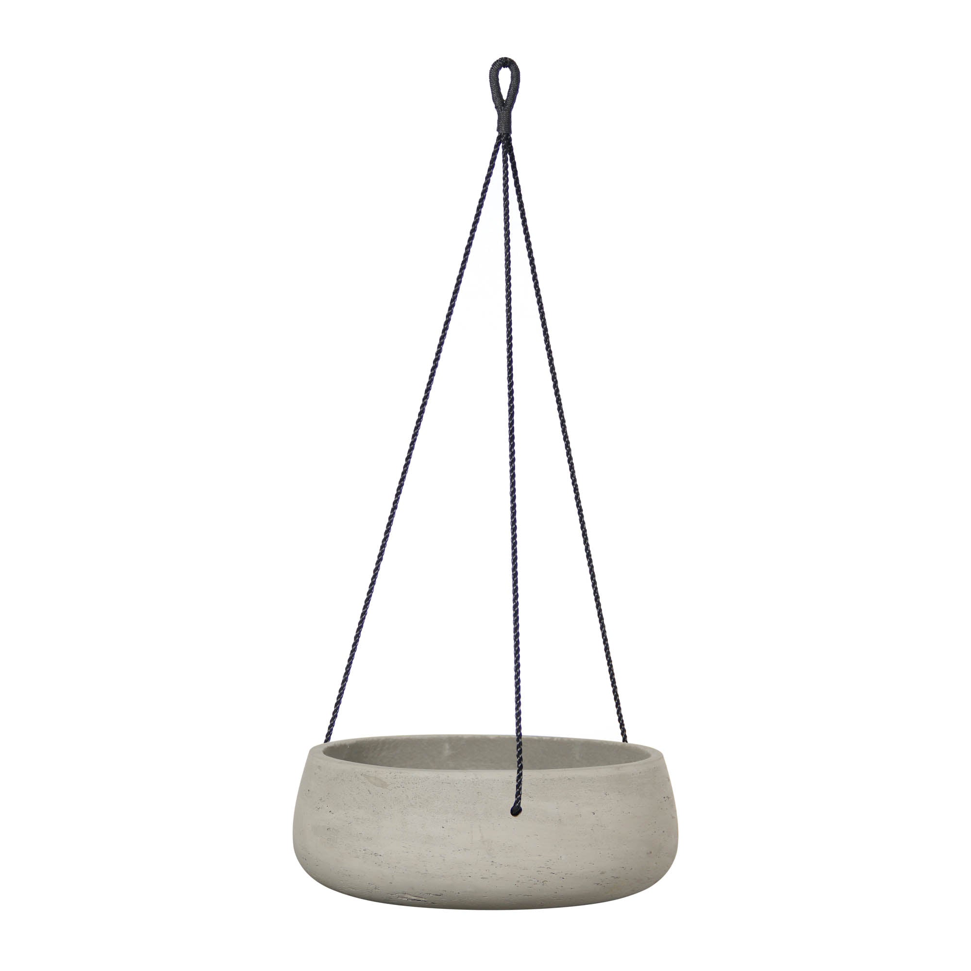 Circular Medium Hanging Pot - Cement Grey