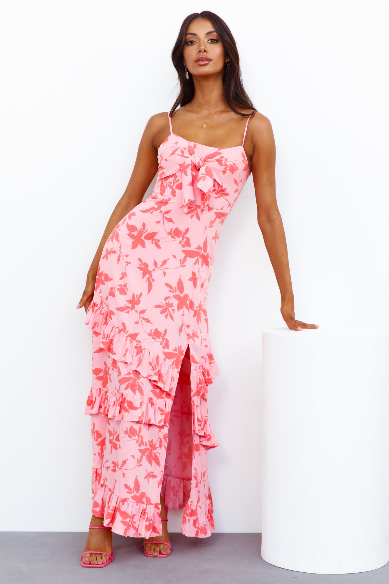 Carefree Times Maxi Dress Pink