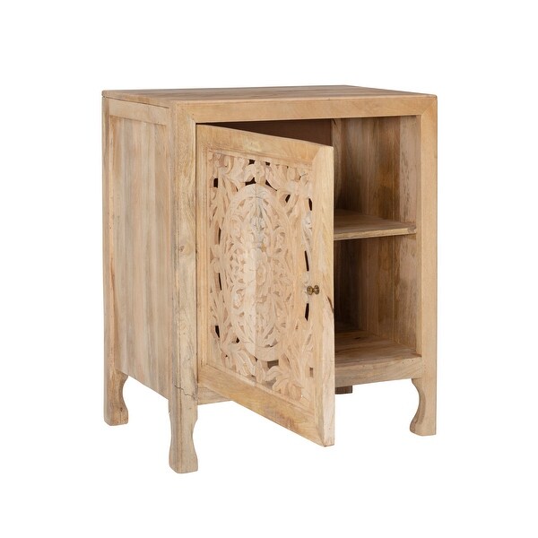 Heaton Natural Single Door Entryway Storage Cabinet