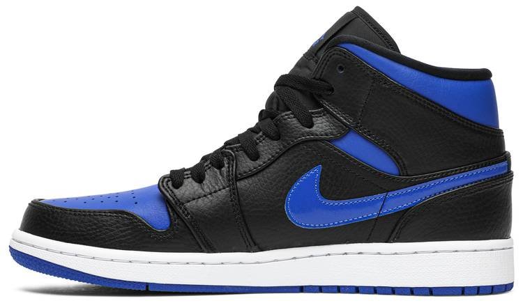 Air Jordan 1 Mid 'Black Hyper Royal' 554724-068