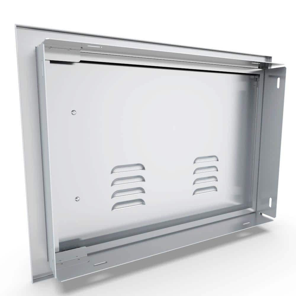 Sunstone Signature Series 23 in. x 17 in. 304 Stainless Steel Left Swing Horizontal Vented Door BA-VDHL1420