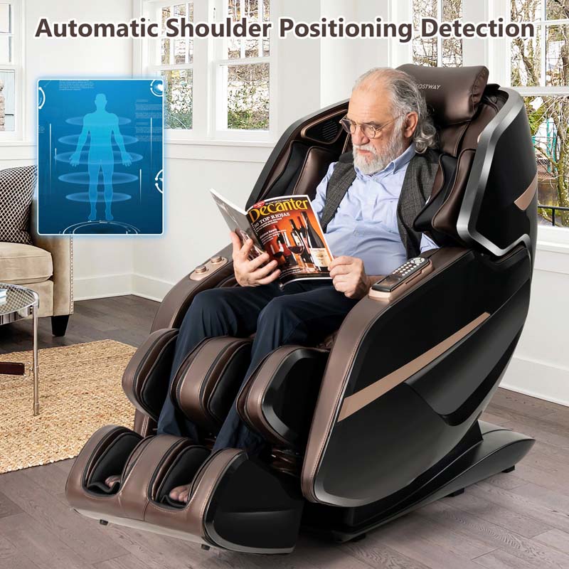 3D Robot Hands Double SL-Track Full Body Zero Gravity Massage Chair with Back Heater & Foot Roller