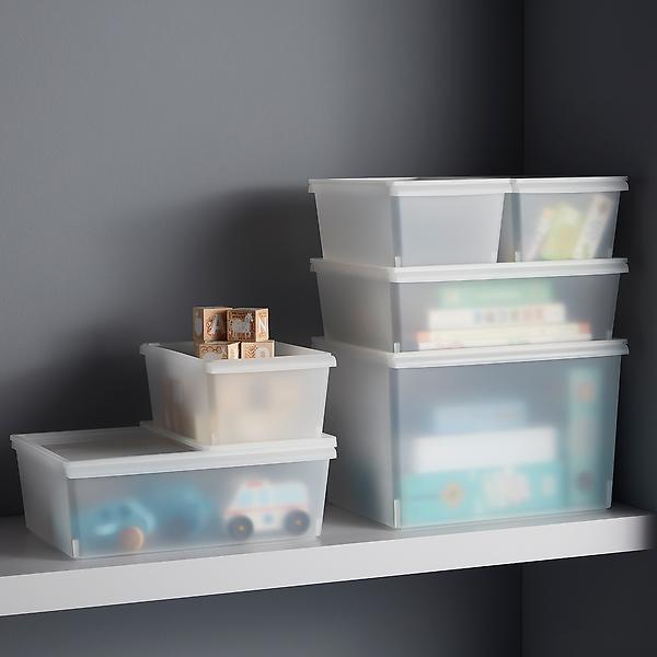 Plastic Stacking Bins with Lids