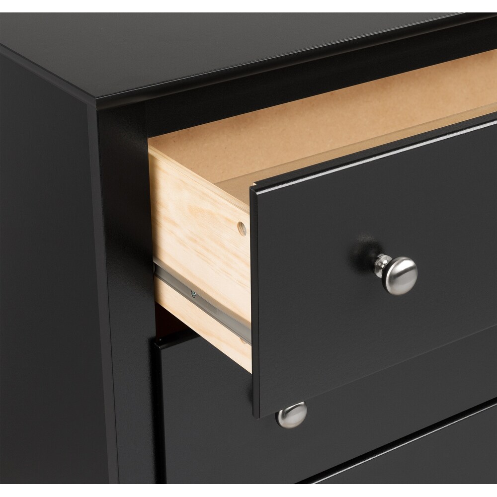 Sonoma Transitional Black Laminate 5 drawer Chest