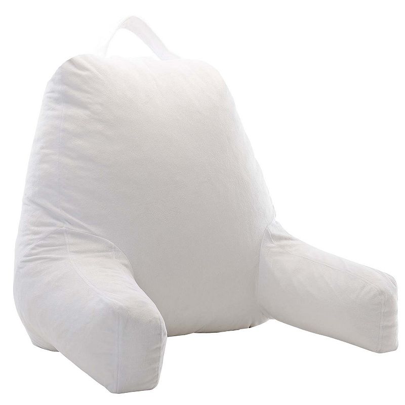 Cheer Collection Kids Size Reading and Gaming Pillow with Armrest - Plush Fiber Filled Backrest Pillow