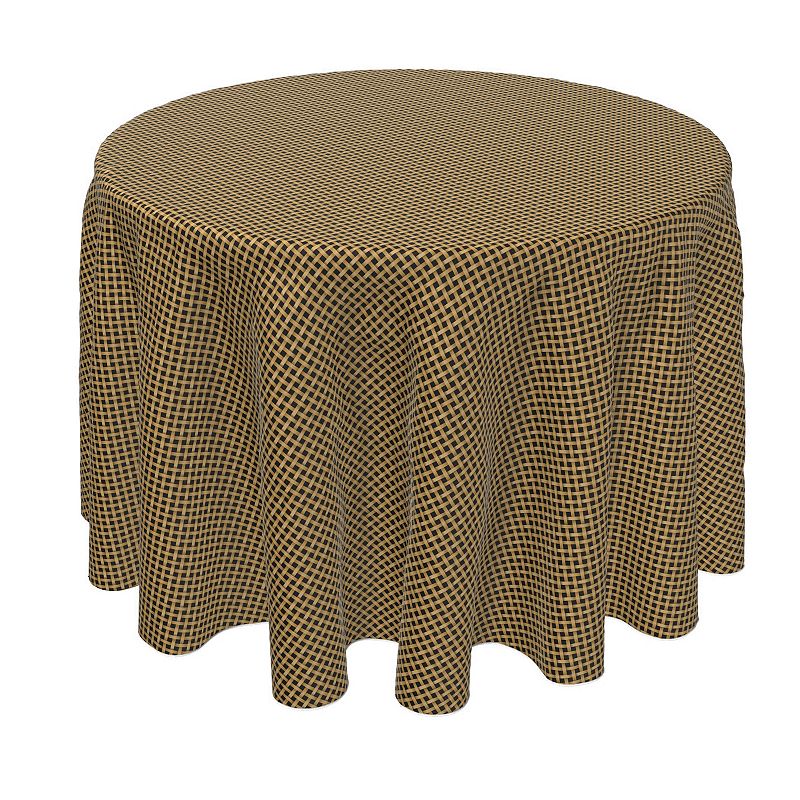 Round Tablecloth， 100% Polyester， 60 Round， Tiny Texture Weave