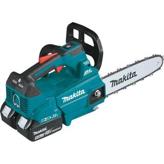 Makita LXT 14 in. 18V X2 (36V) Lithium-Ion Brushless Battery Top Handle Chain Saw Kit (5.0Ah) XCU08PT