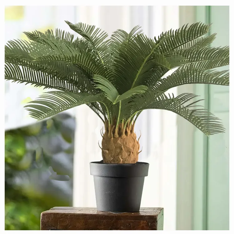 cheap price garden supplies fake cycad plant bonsai artificial potted plant outdoor decor