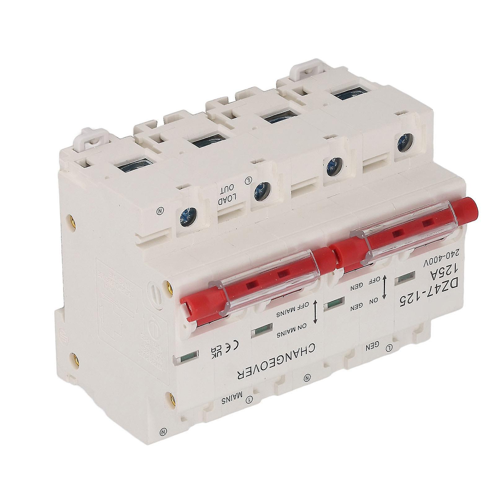 Interlock Transfer Circuit Breaker Dual Power 125A 2P and 2P 10KA Breaking Capacity Transfer Switch AC 240‑400V