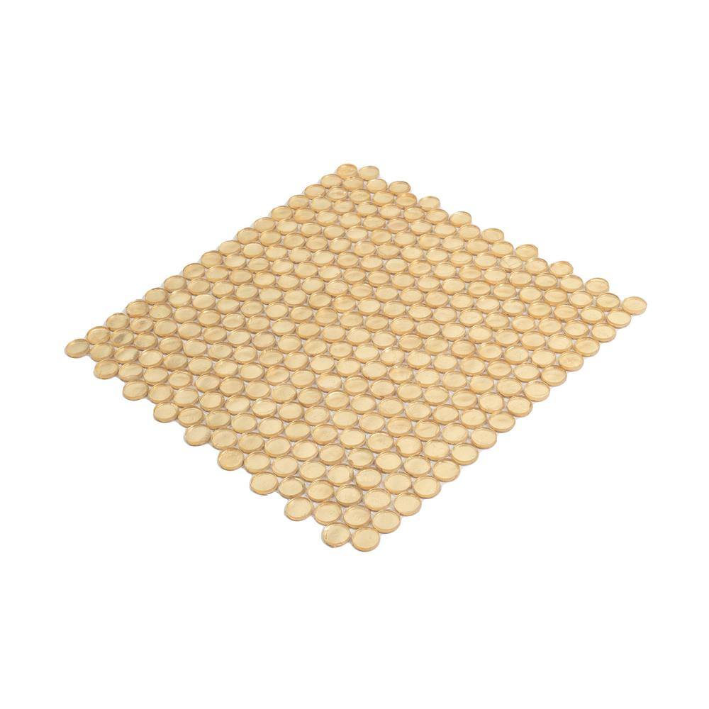 Apollo Tile Gold 12.2 in. x 12.2 in. Polished Penny Round Glass Mosaic Floor and Wall Tile (10-Pack) (10.34 sq. ft.Case) APLAPN8805A