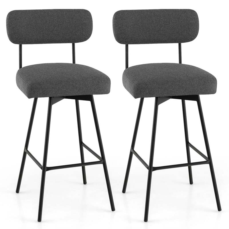 2 Pcs 360° Swivel Bar Stools 29