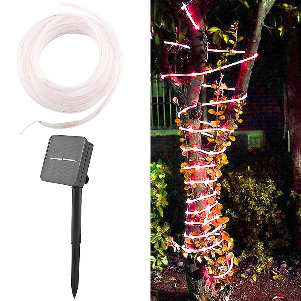 10m Led Solar Power Waterproof Tube Lamp Light String For Garden Party Decoration Red