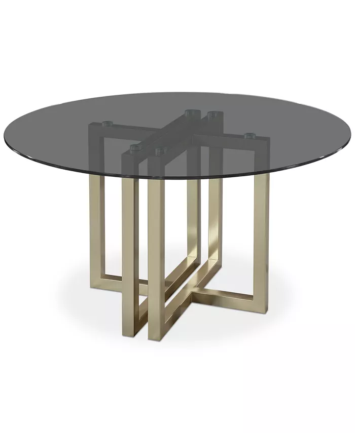 Furniture Emila 54 Round Glass Mix and Match Dining Table