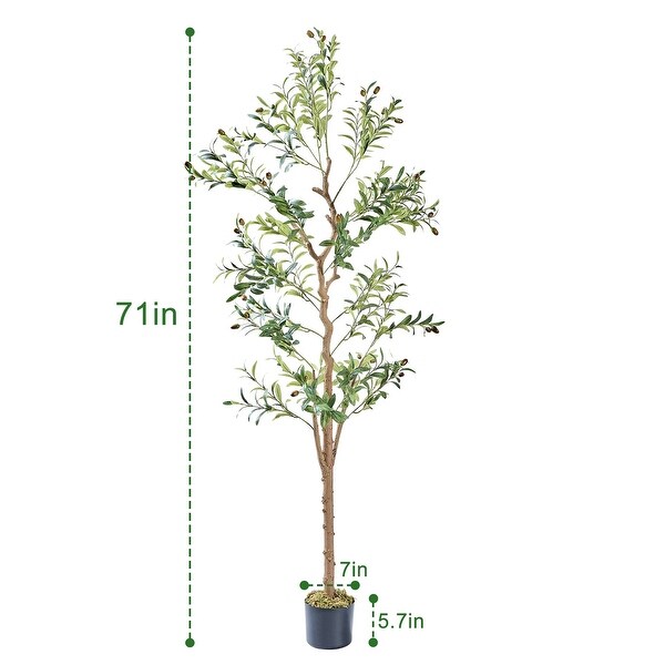 VECELO 59~71 Inch Artificial Olive Tree