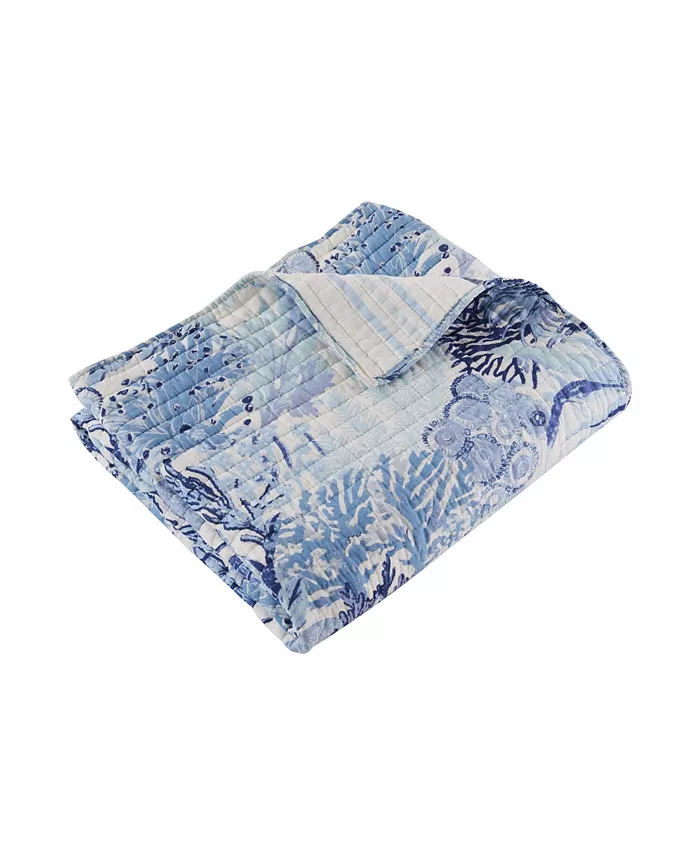 Levtex Reef Dream Reversible Quilted Throw， 50 x 60