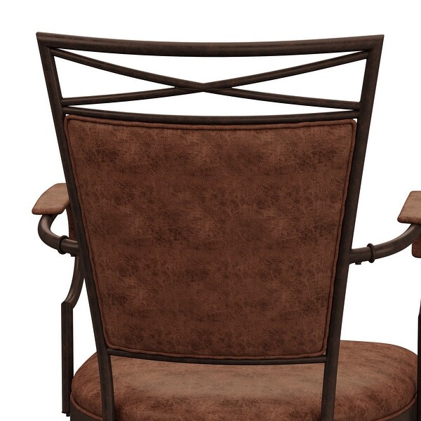 Bridgetown Bar Stool with Swivel， Aged Bronze