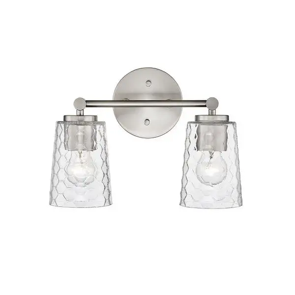 Millennium Lighting Ashli 2 Light Vanity Light with Clear Honeycomb Glass Shades