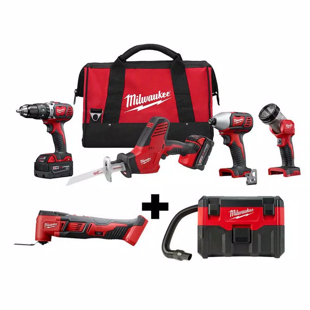 Milwaukee M18 18-Volt Lithium-Ion Cordless Combo Tool Kit (4-Tool) w/ Oscillating Multi-Tool and Wet/Dry Vacuum and#8211; XDC Depot