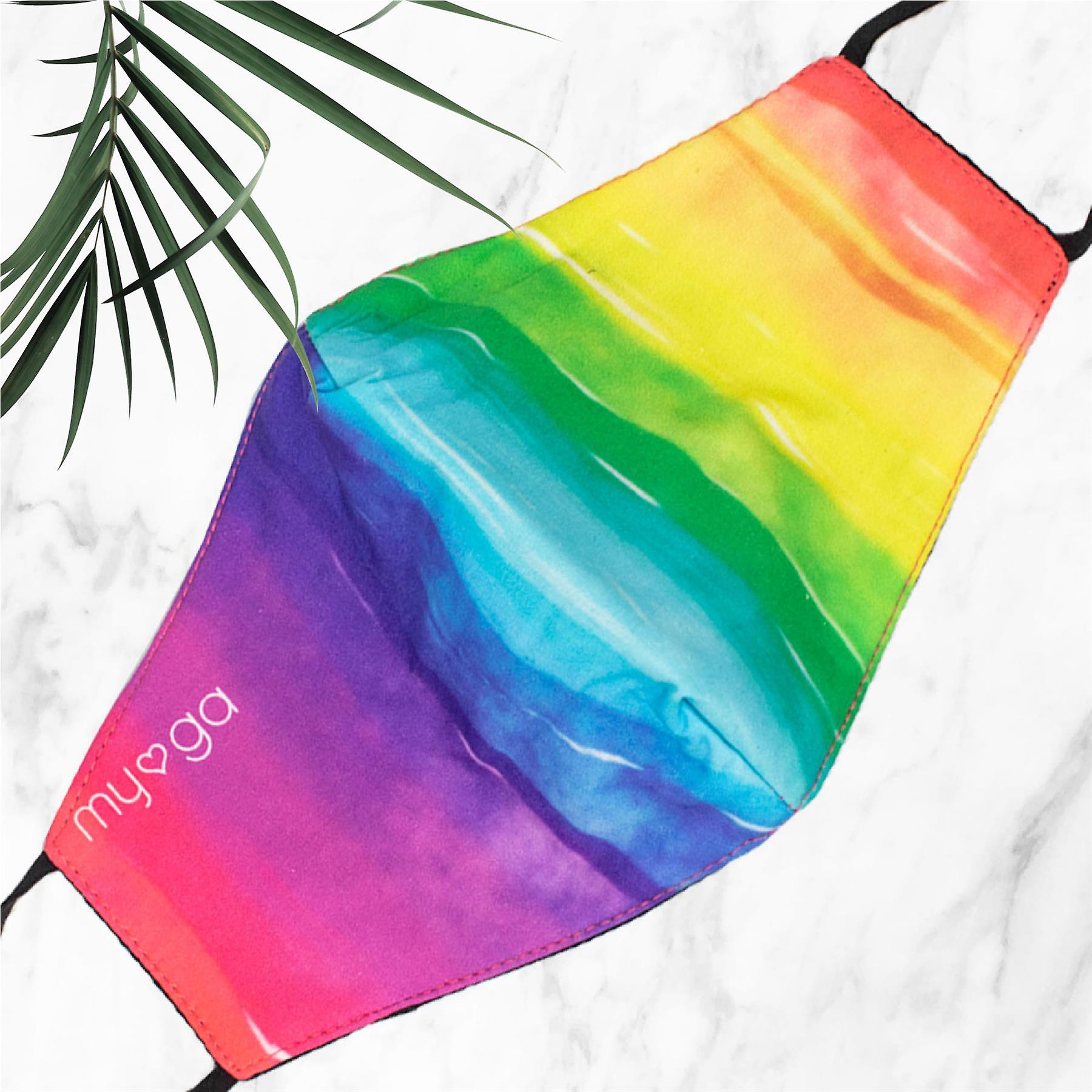 Myga Face Mask - Reusable Bamboo and Cotton Face Covering Protection - Pride Rainbow