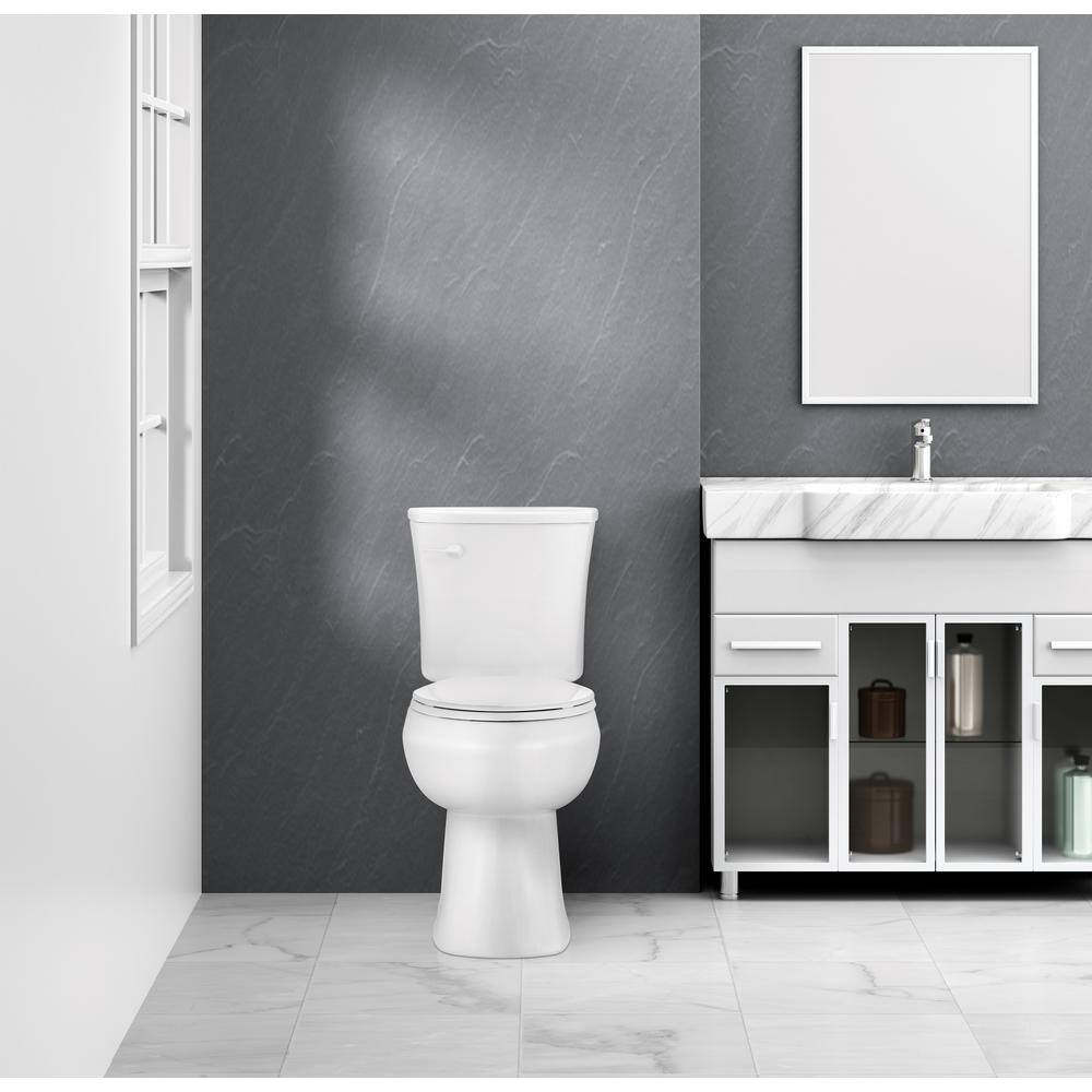 Niagara Stealth Shadow 2-piece 0.80 GPF Single Flush Round Front Toilet in. White Seat Not Included C33.200.01