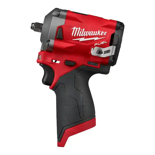 Milwaukee M12 FUEL 12V Lithium-Ion Brushless Cordless Stubby 3/8 in. Impact Wrench， Tool-Only (2554-20)