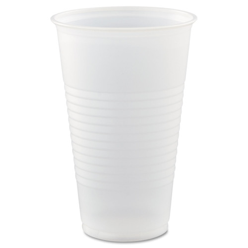 Dart High-Impact Polystyrene Cold Cups， 16 oz， Translucent， 50 Cups/Sleeve， 20 Sleeves/Carton (Y16T)