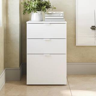 Berkeley 3-Drawer White File Cabinet 28.27 in. H x 18.11 in. W x 17.7 in. D EU057-BR-CMHD