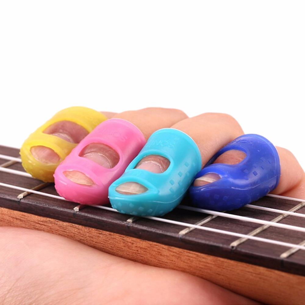 Born Pretty Silicone Finger Guards Guitar Fingertip Protectors For Ukulele Guitar S M L Random Color