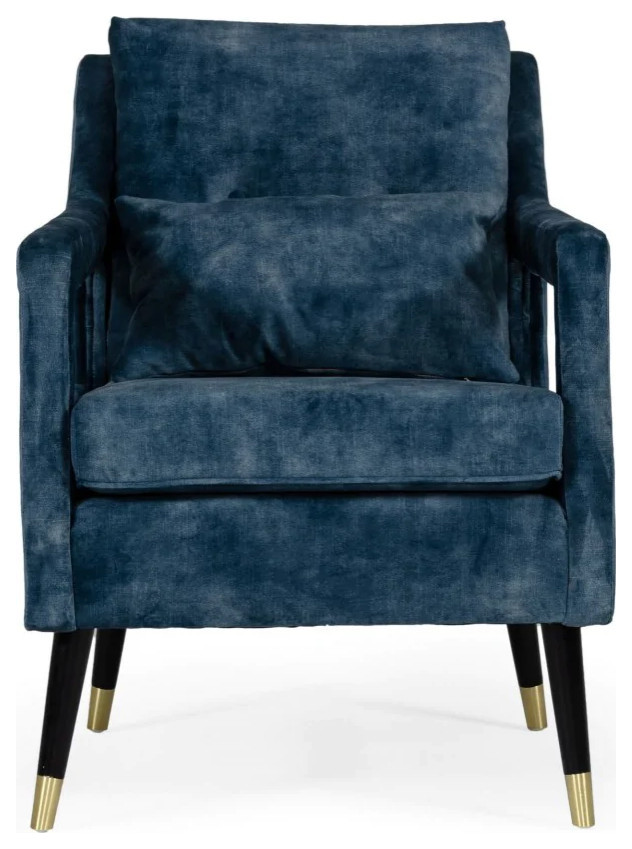 Hannah Mid  Century Blue Accent Chair   Midcentury   Armchairs And Accent Chairs   by V.S.D Furniture  Houzz