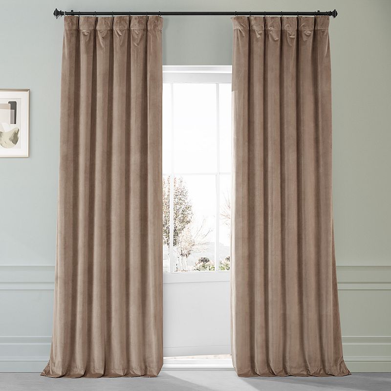 EFF Signature Plush Velvet Hotel Blackout Window Curtain