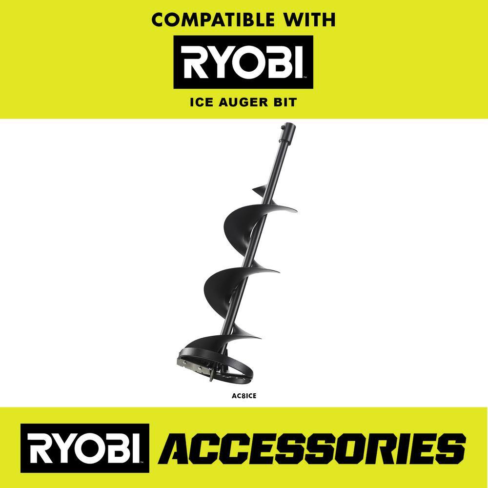 RYOBI 40-Volt HP Ice Auger with 8 in. Bit and 4.0 Ah Battery and Charger RY40712