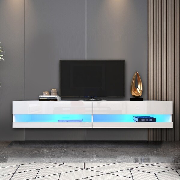 High Gloss RGB LED Light Wall Mount Floating Media 80