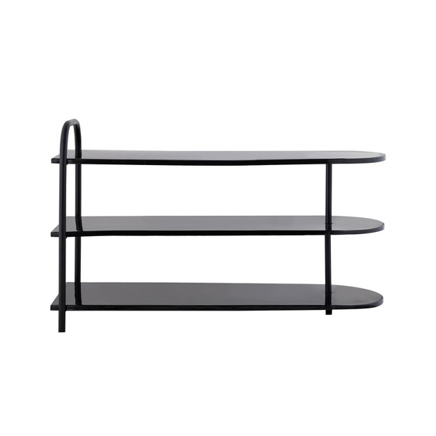 9 pair 3 tier Iron Curved Decker Shoe Rack