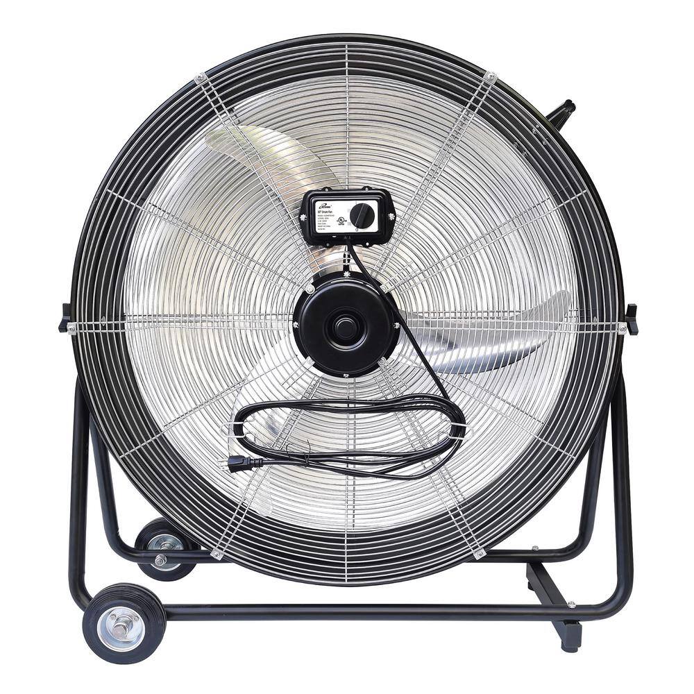 iLIVING 30 in. 3-Speed Portable High Velocity Drum Fan with 8300 CFM Industrial Commercial Air Circulator ILG8MF30-83