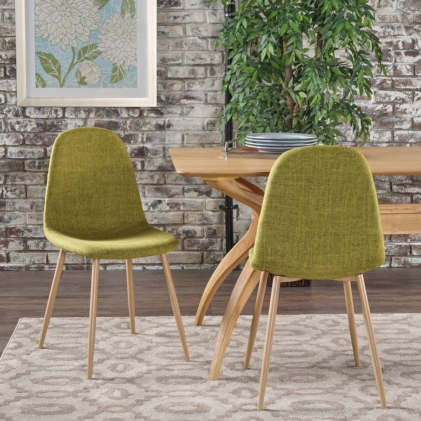 Raina Mid-century Upholstered Dining Chairs (Set of 2) by Christopher Knight Home