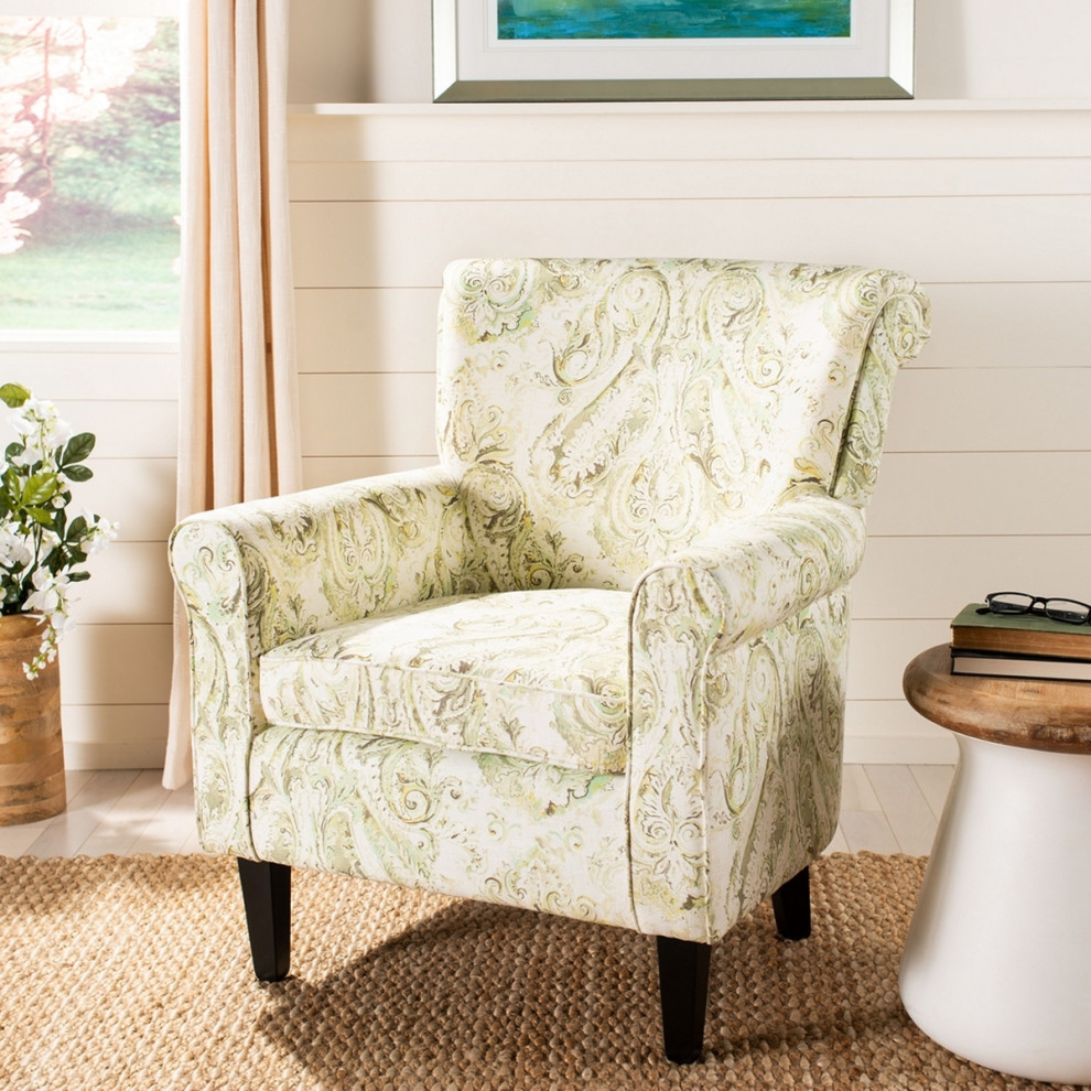 Mary Club Chair Green   Mediterranean   Armchairs And Accent Chairs   by Peachtree Fine Furniture  Houzz