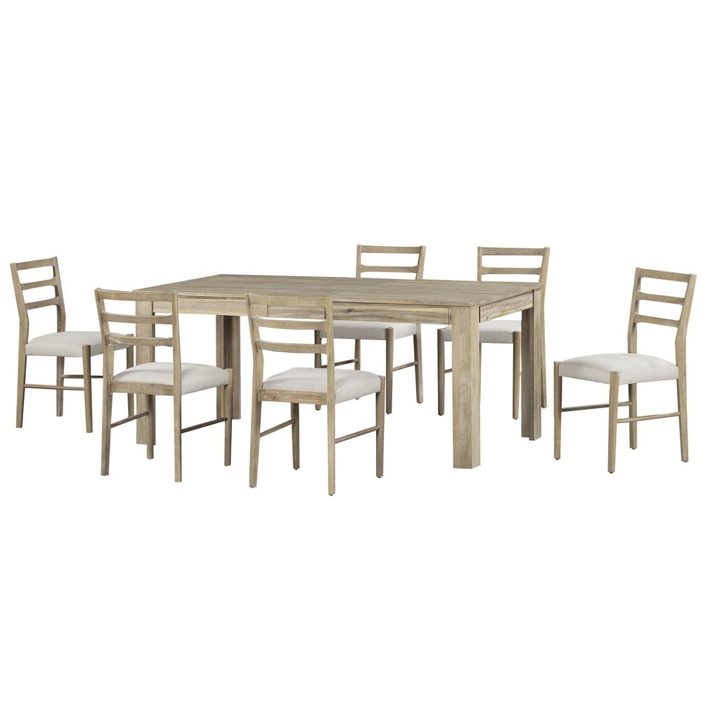 Dining Table Set Mutifunctional Extendable Table with Leaf and Drawers