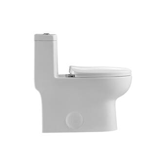 Kingsman Hardware Kingsman Casa Max 1-Piece 1.21.6 GPF Dual Flush Elongated Toilet in White Seat Included CASA-MJ76