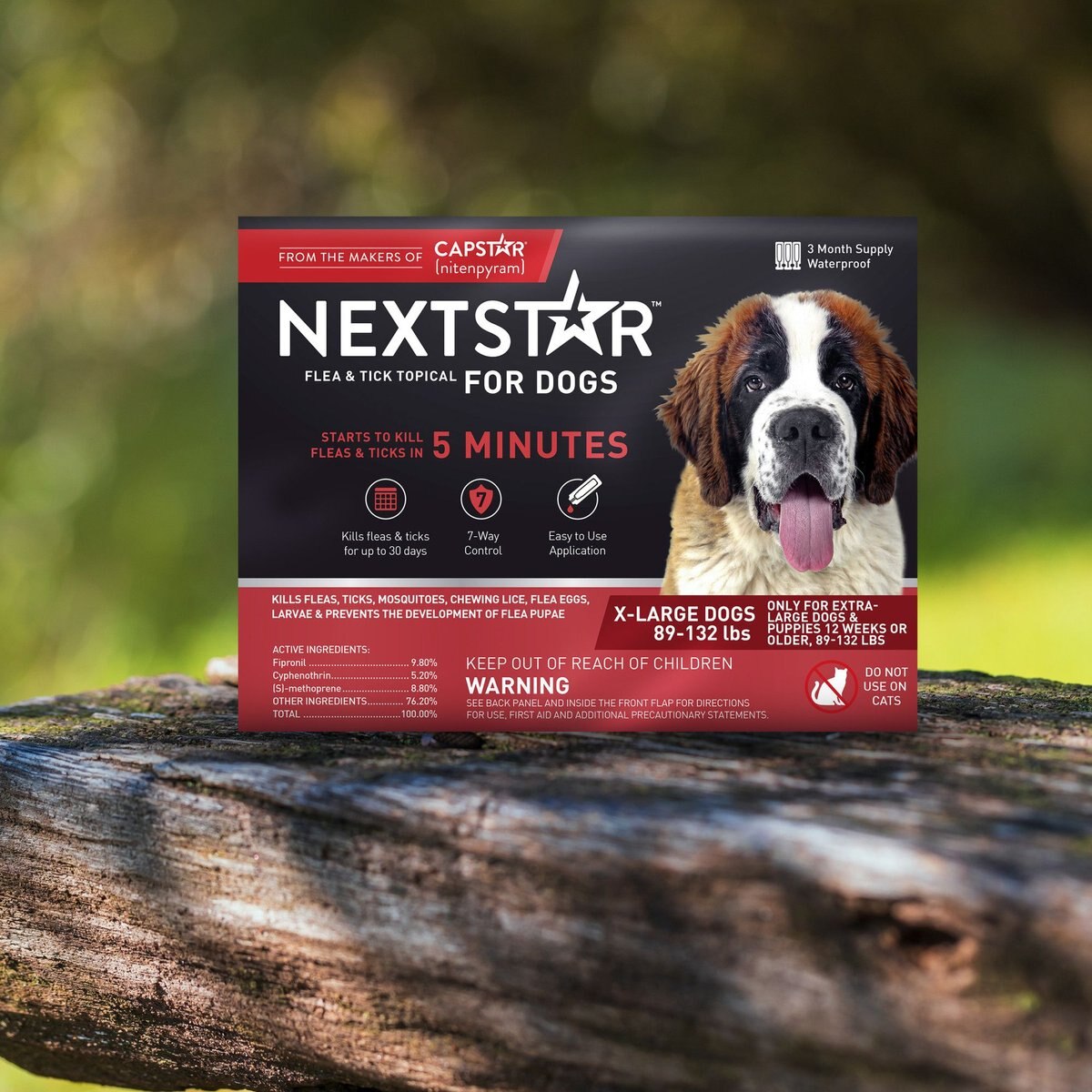 NextStar Flea and Tick Spot Treatment for X-Large Dogs， 89-132 lbs