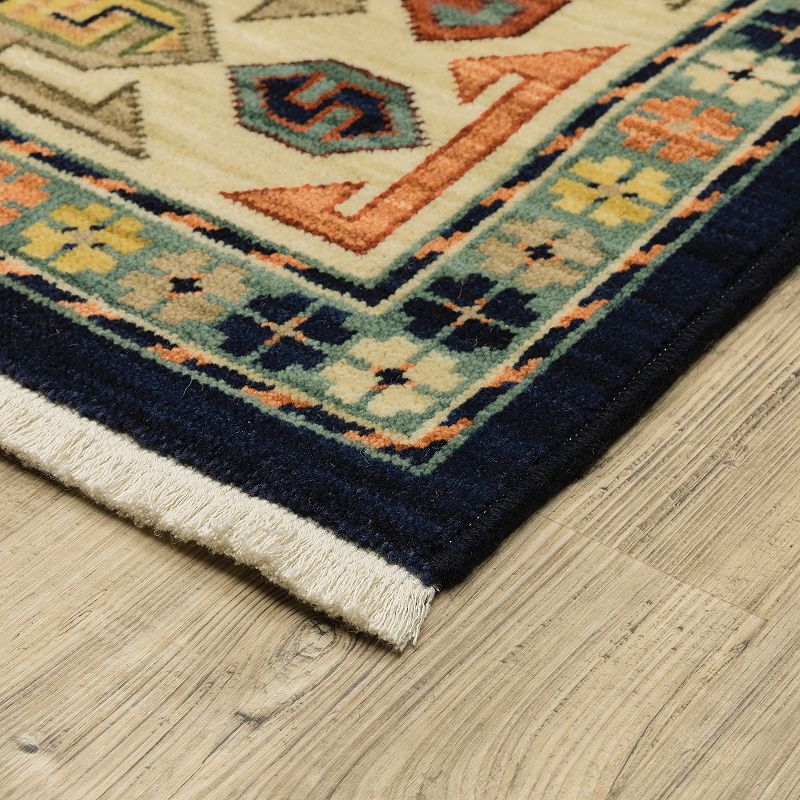 StyleHaven Linwood Tribal Border Fringed Area Rug