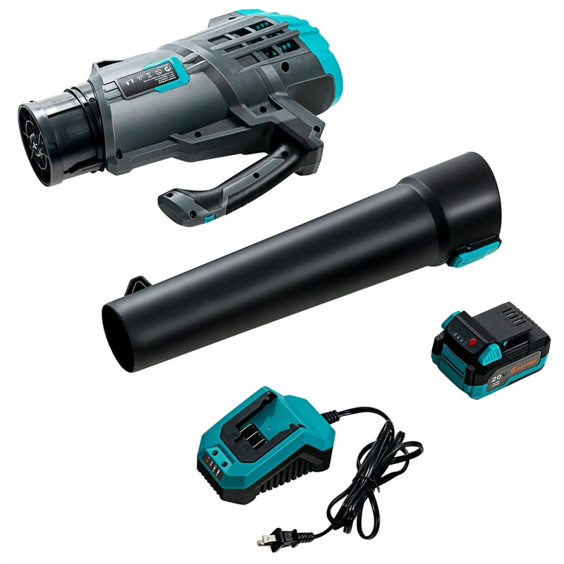 Electric Cordless Leaf Blower with Battery Charger for Garden Lawn Care